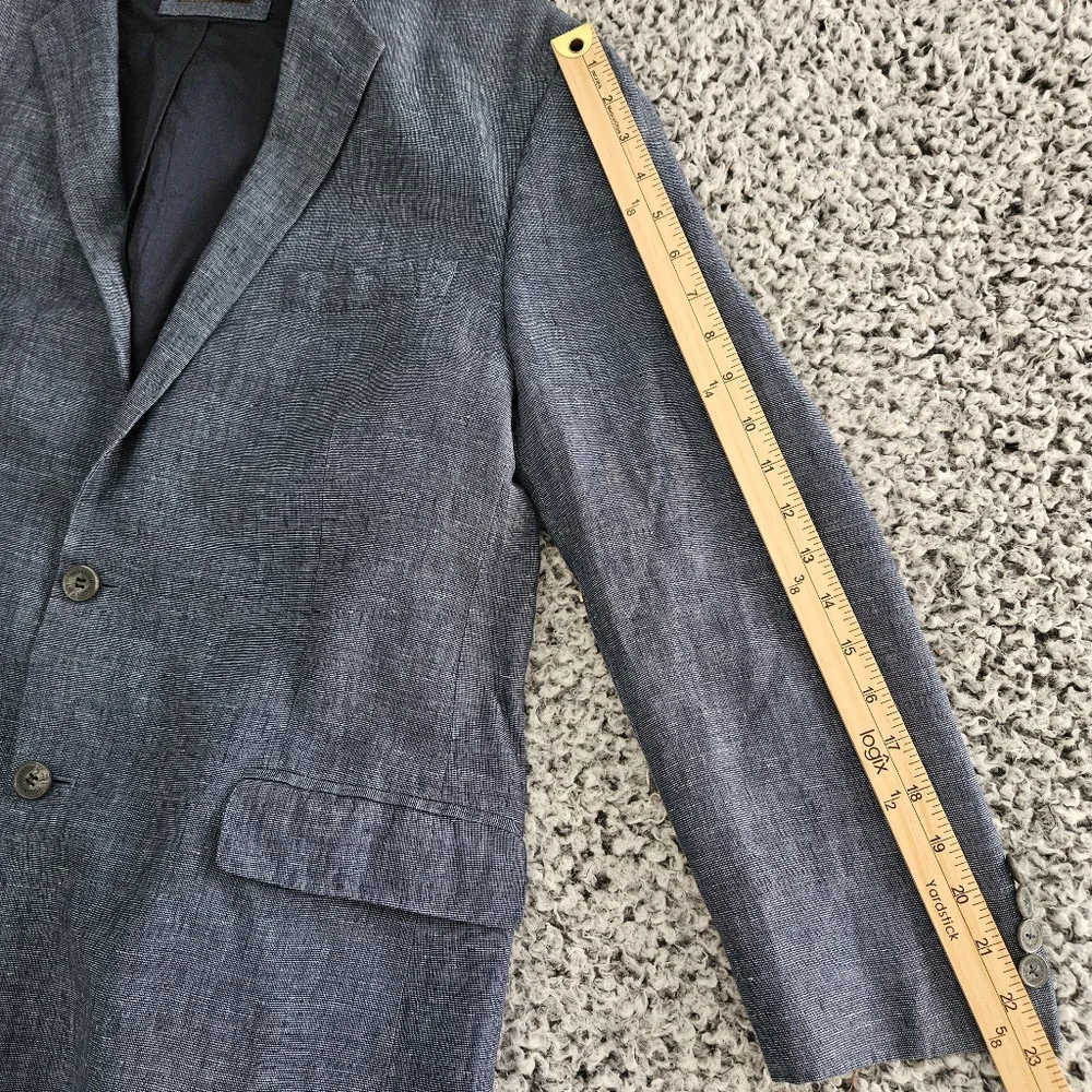 Rodd & Gunn Men's Blue Linen Blazer L Large Sport Fit 2-Button Jacket Sport Coat - Picture 14 of 15